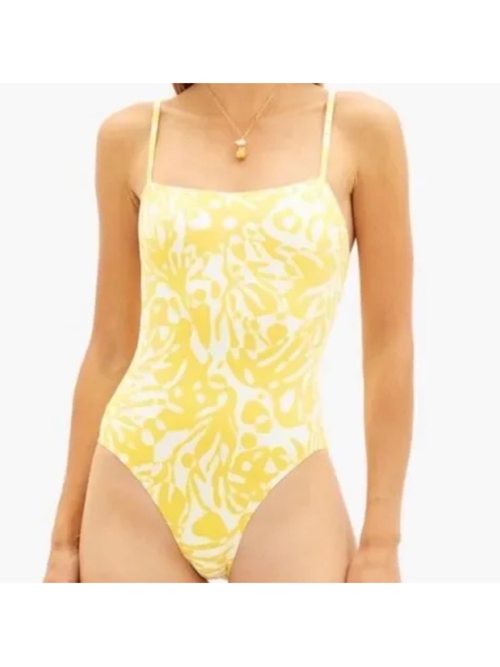 kate spade Yellow and White Floral One-Piece Swimsuit